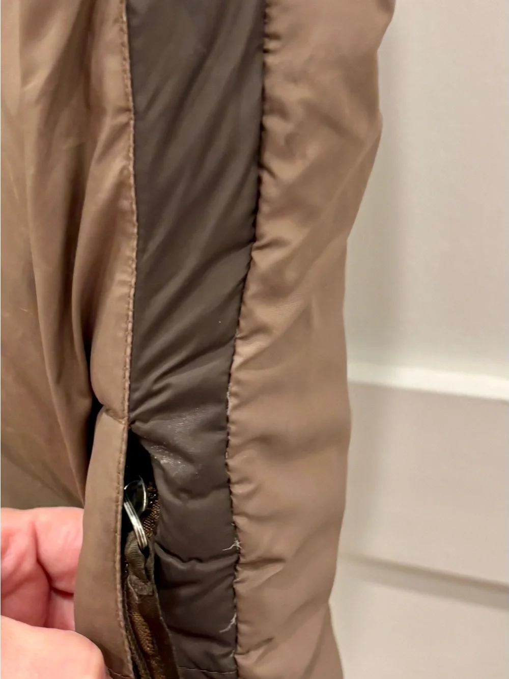 The North Face Brown Quilted Insulated 550 Down Vest Size XL